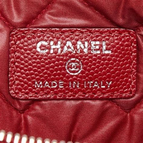 Chanel Red Chevron Quilted Caviar Leather Classic Medium 